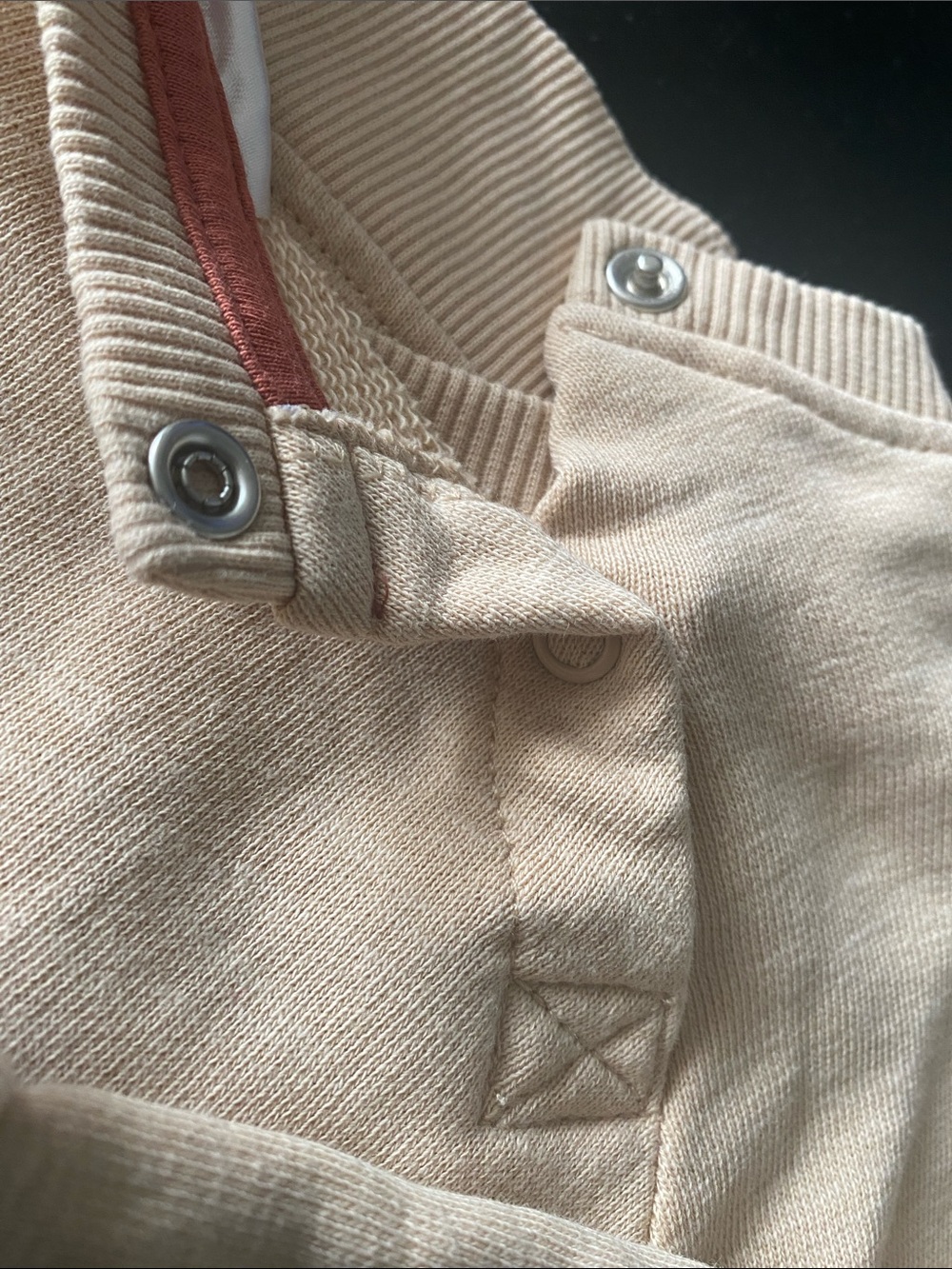 H&M Kids 100% Cotton Varsity Sweatshirt Beige Red Chenille Patch 78 2T 3T EUC - Picture 8 of 11